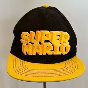 Nintendo Snapback Hat Super Mario Yellow and Black Youth Boys/Girls Hat 2019